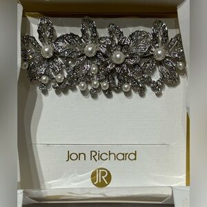Silver and Pearl  Crystal Hair Accessory by Jon Richard